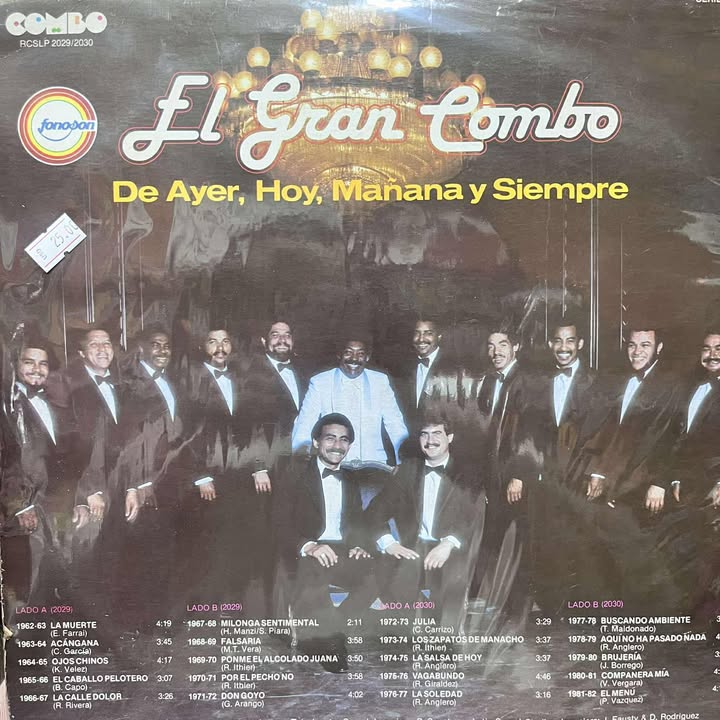 EL GRAN COMBO - 20 AÑOS EXITOS LP (DE EPOCA)