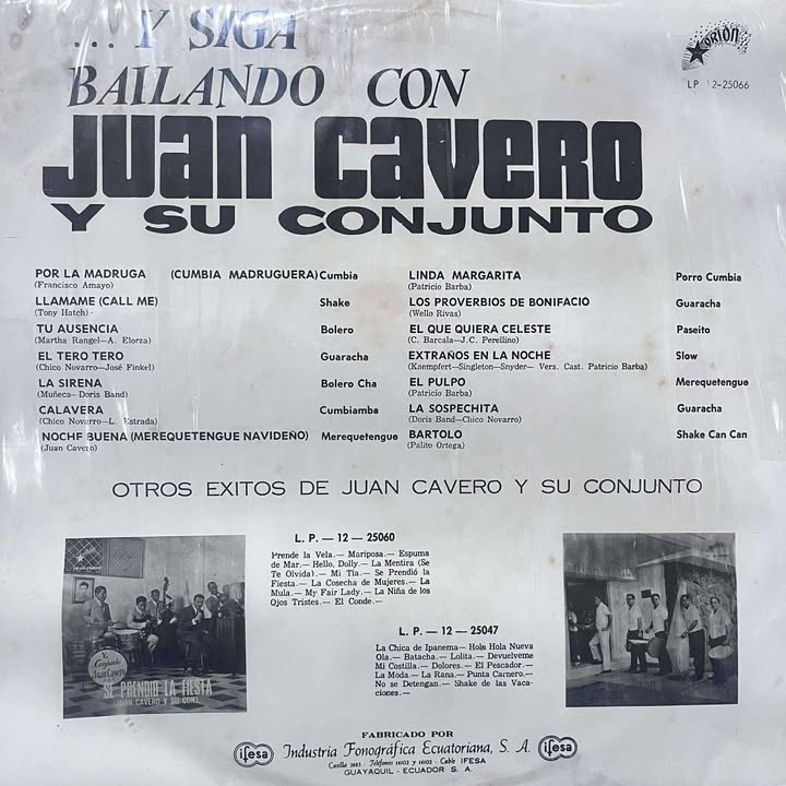 JUAN CAVERO - Y SIGA BAILANDO LP (DE EPOCA)