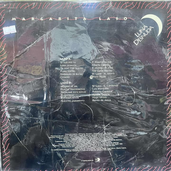 MARGARITA LASO - LUNDA DESNUDA LP (DE EPOCA)