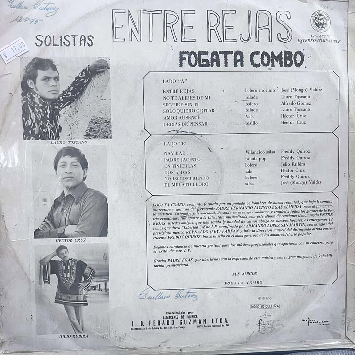 FOGATA COMBO - ENTRE REJAS LP (DE EPOCA)