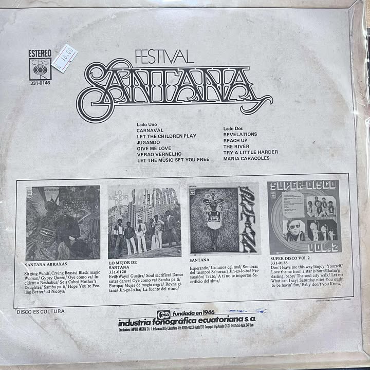 SANTANA - FESTIVAL LP (DE EPOCA)