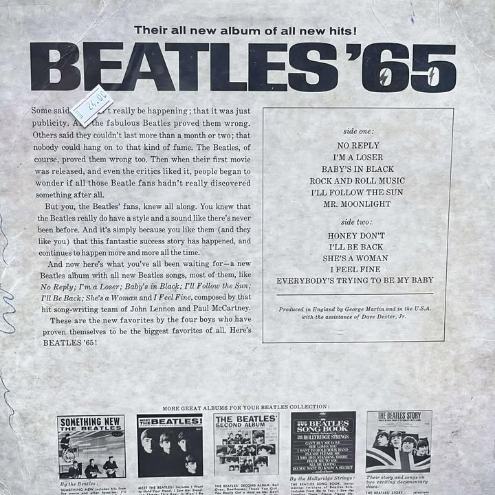 THE BEATLES - BEATLES´65 LP (DE EPOCA)