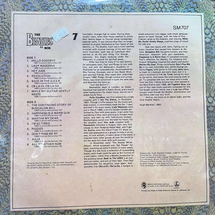THE BEATLES - 7 LP (DE EPOCA)