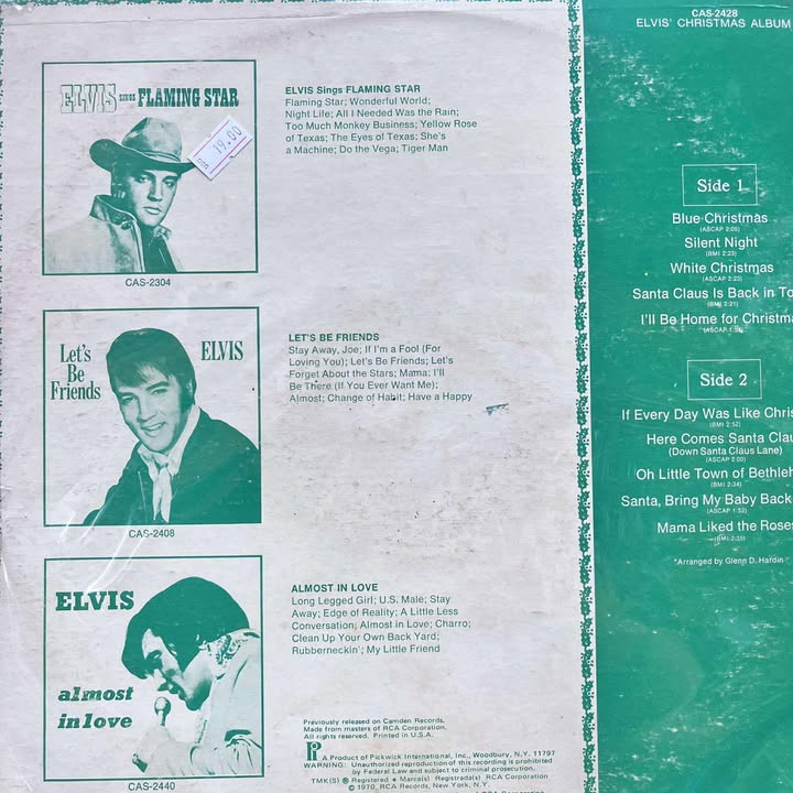 ELVIS PRESLEY - CHRISTMAS ALBUM LP (DE EPOCA)