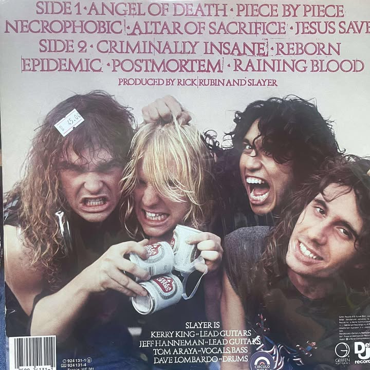 SLAYER - REIGN IN BLOOD LP (DE EPOCA)