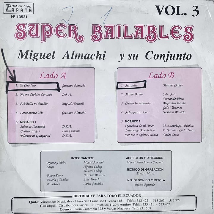 MIGUEL ALMACHI - SUPER BAILABLES VOL.3 LP (DE EPOCA)