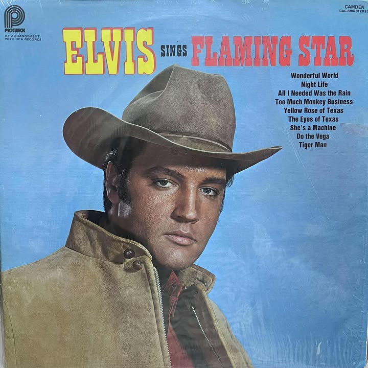 ELVIS PRESLEY - SINGS FLAMING START LP (DE EPOCA)