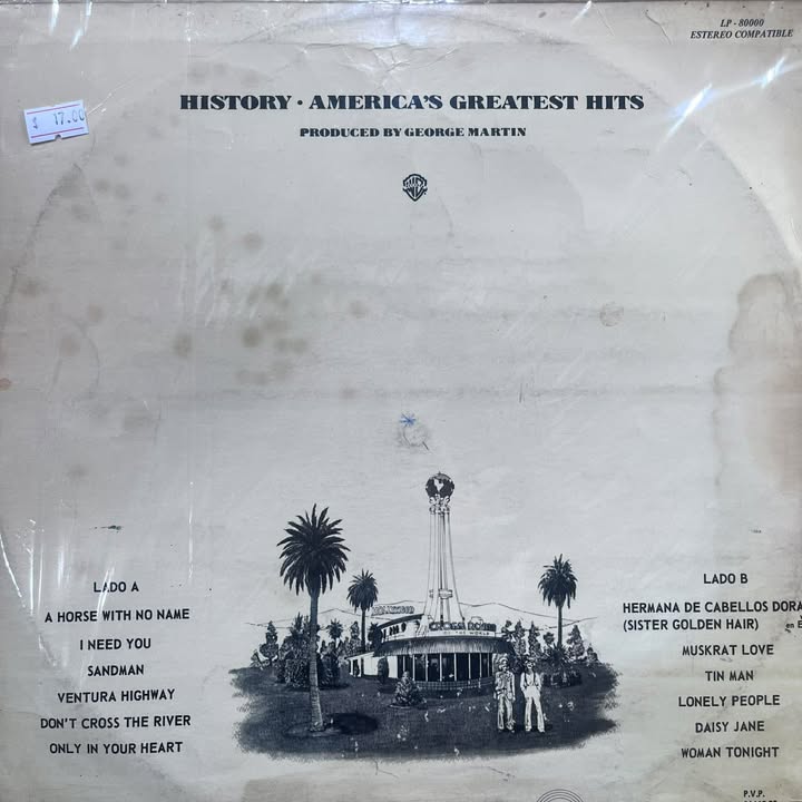 AMERICA - GREATEST HITS LP (DE EPOCA)