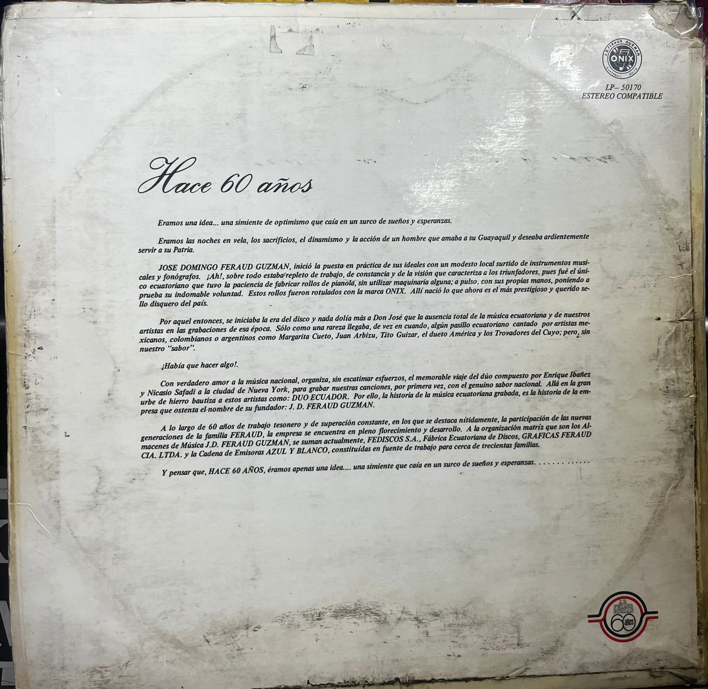 UN RECUERDO DE LA MUSICA Y LA CANCION ECUATORIANA VOL.2 2LPS