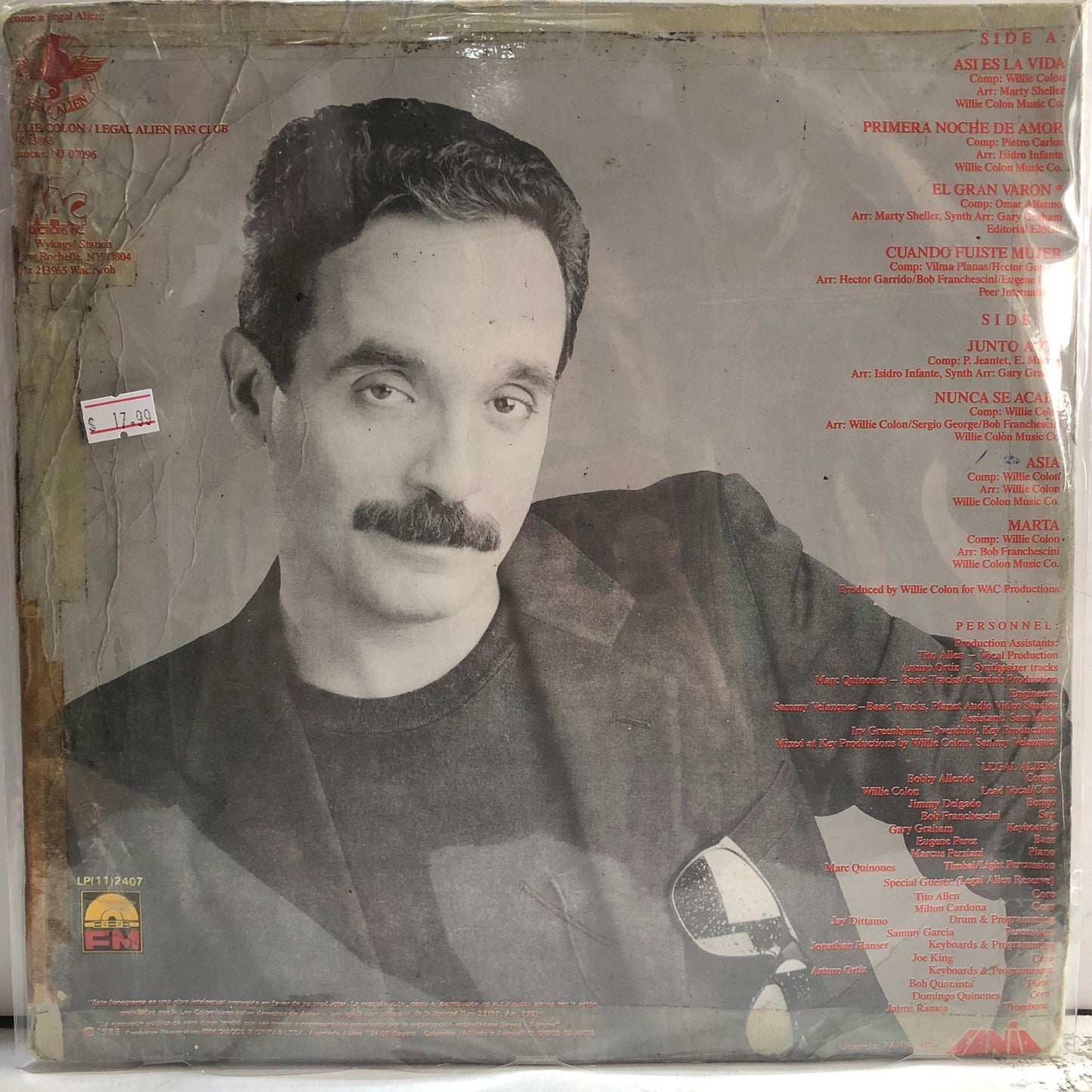 WILLIE COLON - TOP SECRETS  LP