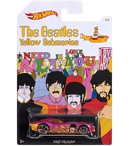 THE BEATLES - PAUL MCCARTNEY FISH'D CHIP'D CARRO DE COLECCION (HOT WHEELS)