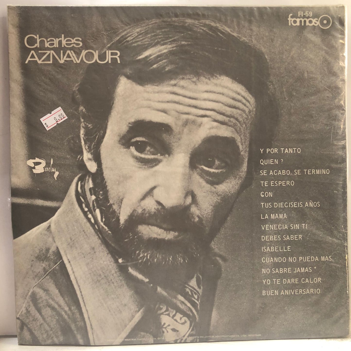 CHARLES AZNAVOUR - GRANDES EXITOS EN ESPAÑOL LP