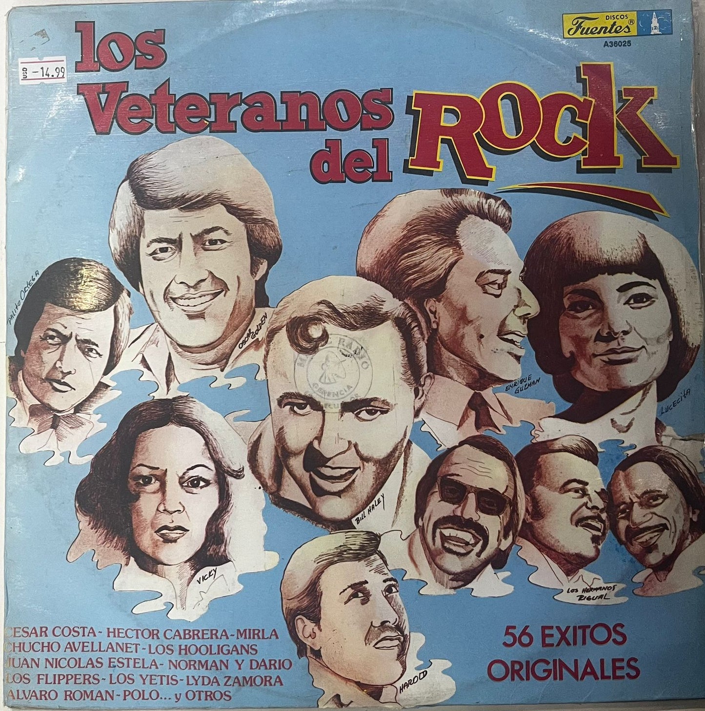 LOS VETERANOS DEL ROCK - 56 EXITOS ORIGINALES LP