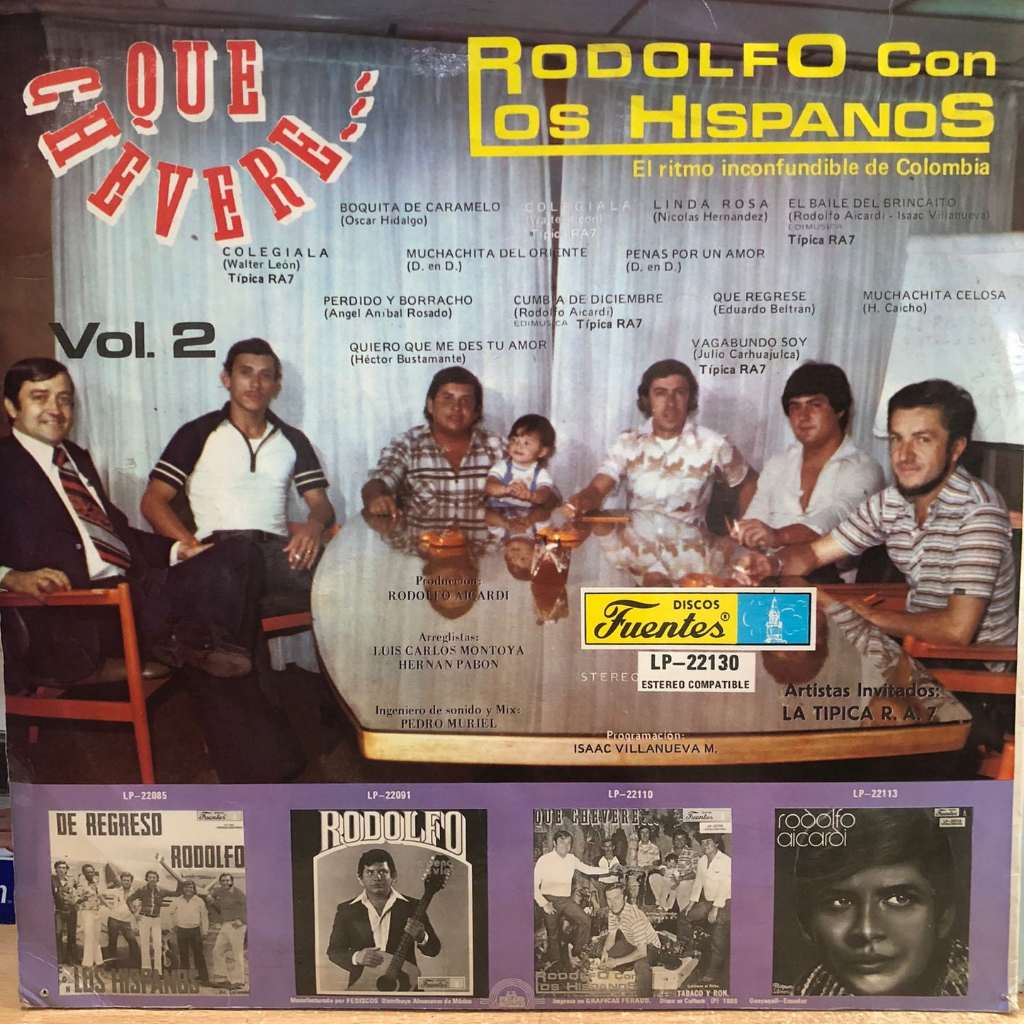 RODOLFO CON LOS HISPANOS - QUE CHEVERE VOL.2 LP (DE EPOCA)