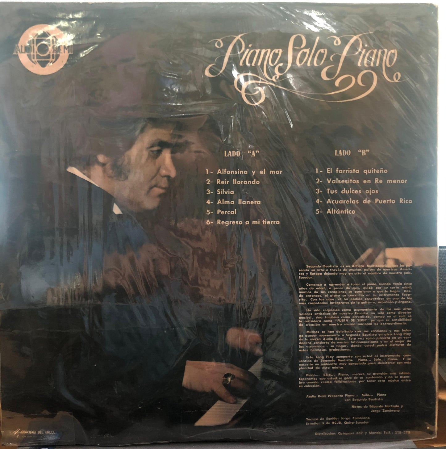 SEGUNDO BAUTISTA - PIANO SOLO PIANO LP