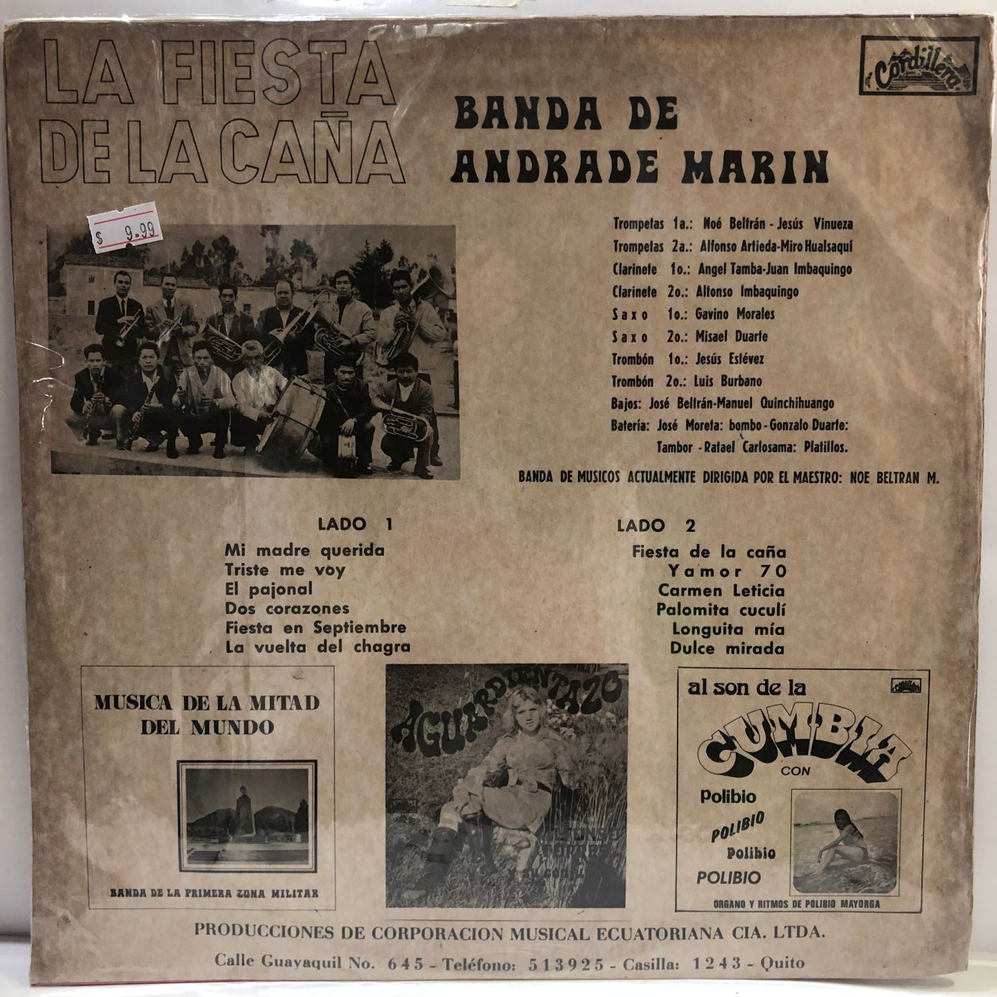 BANDA DE ANDRADE MARIN - LA FIESTA DE LA CAÑA LP