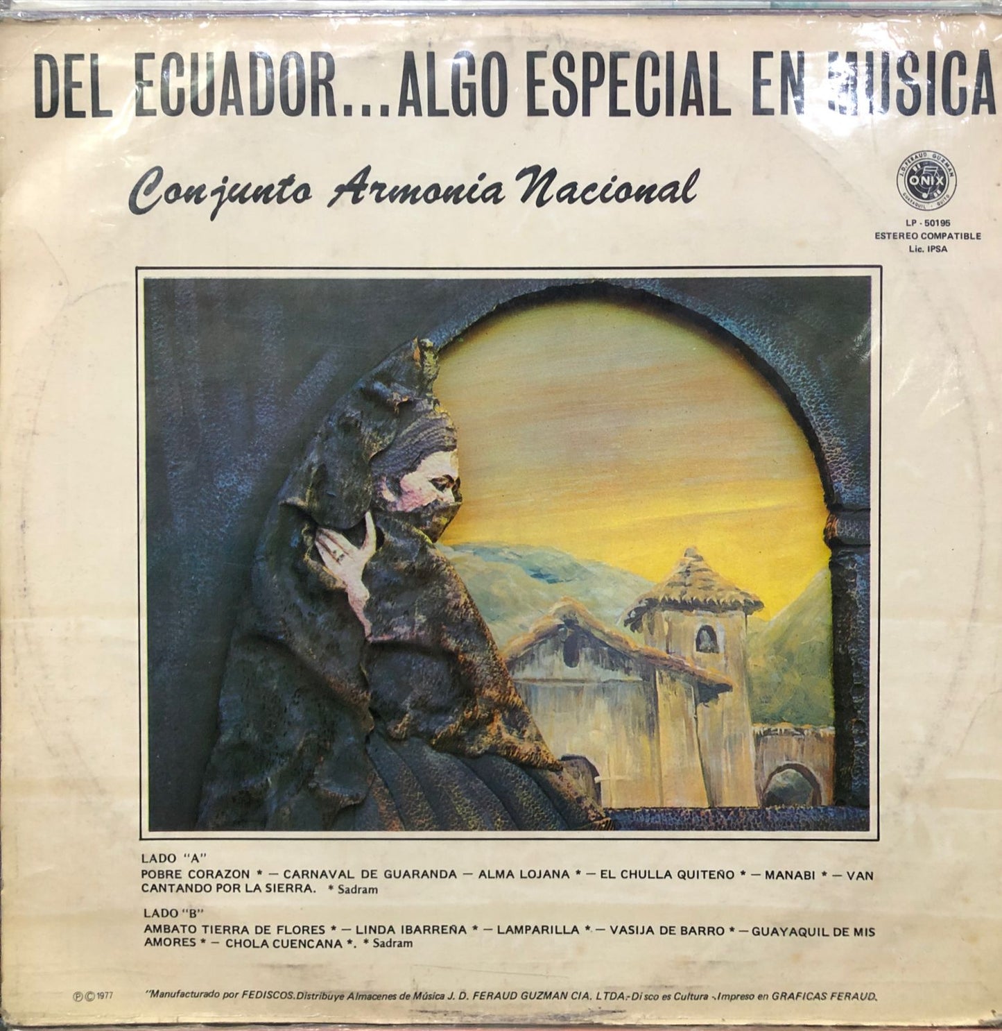 CONJUNTO ARMONIA MUSICAL - DEL ECUADOR... ALGO ESPECIAL EN MÚSICA LP