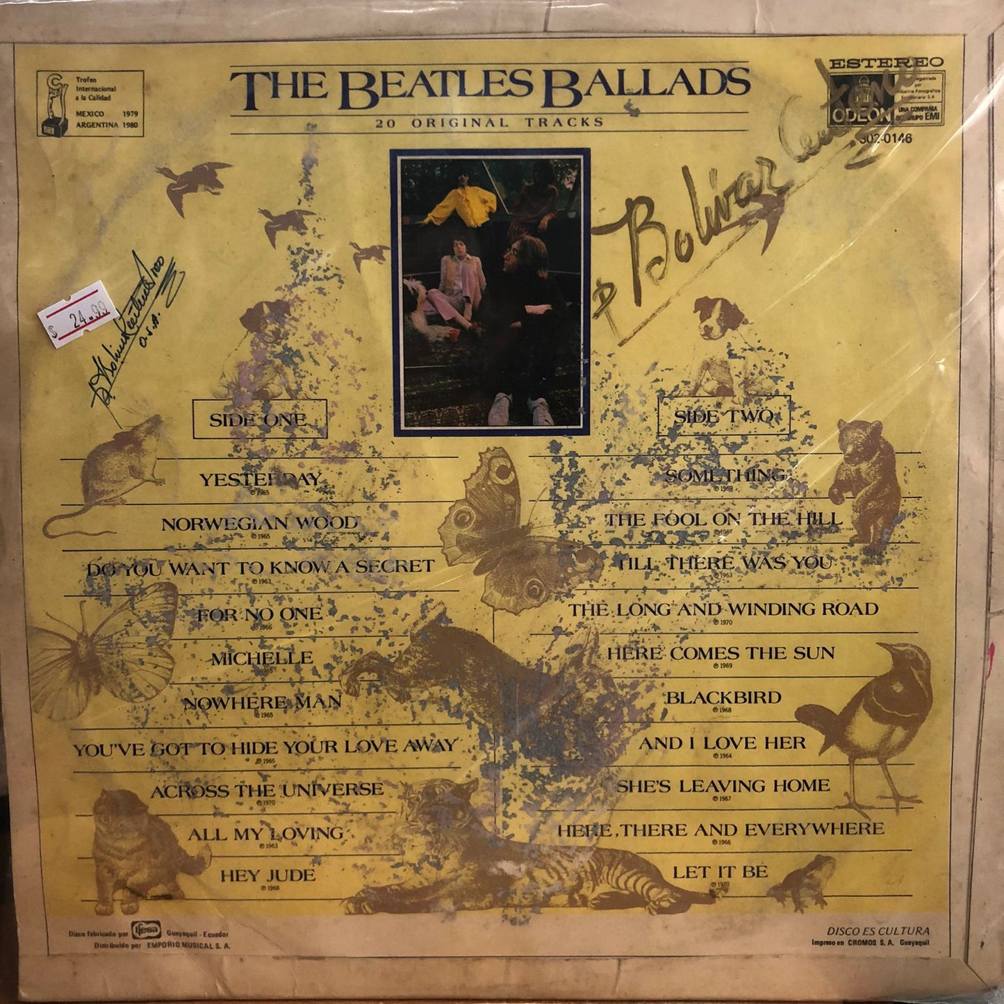 THE BEATLES - BALLADS 20 ORIGINAL TRACKS LP