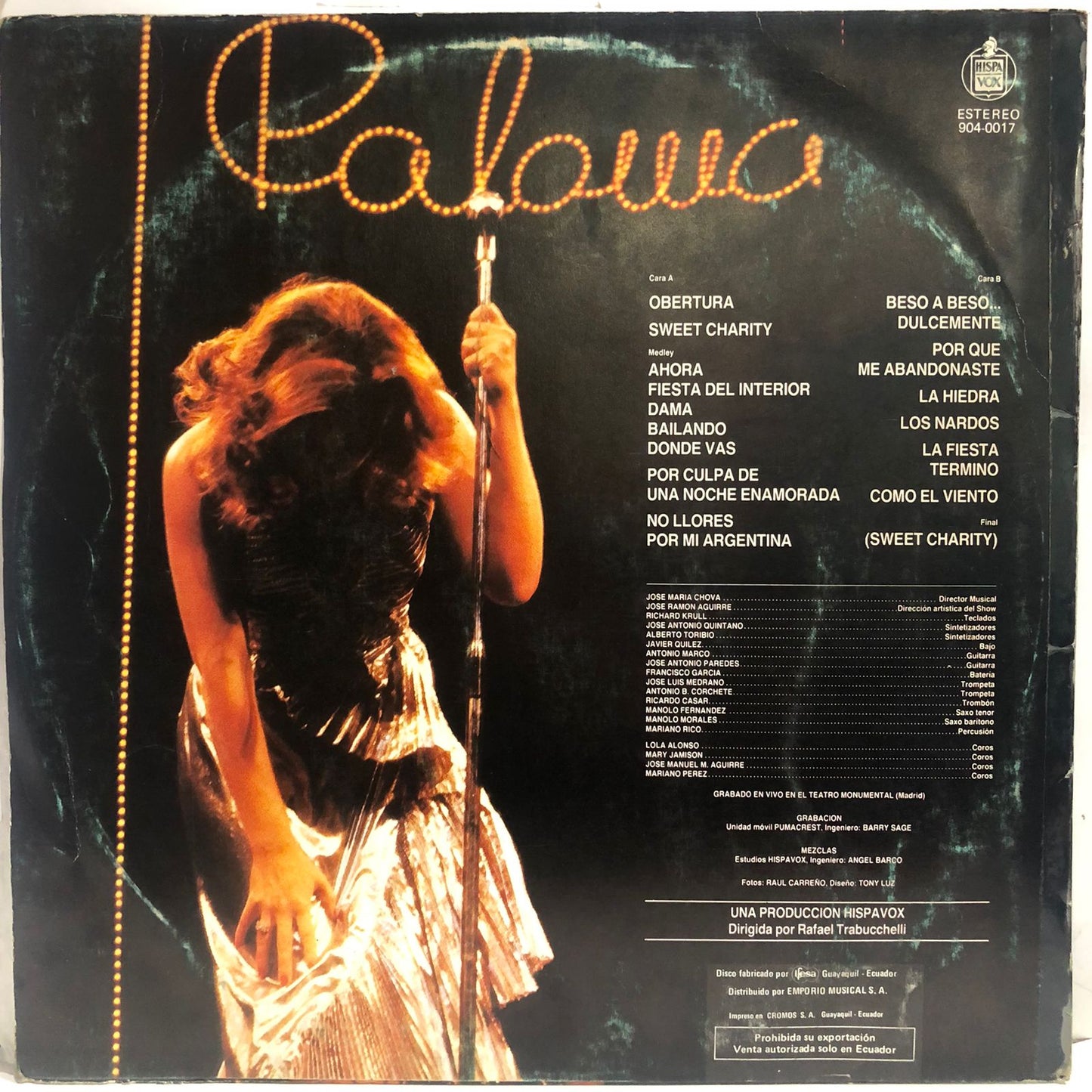 PALOMA SAN BASILIO - EN VIVIO LP