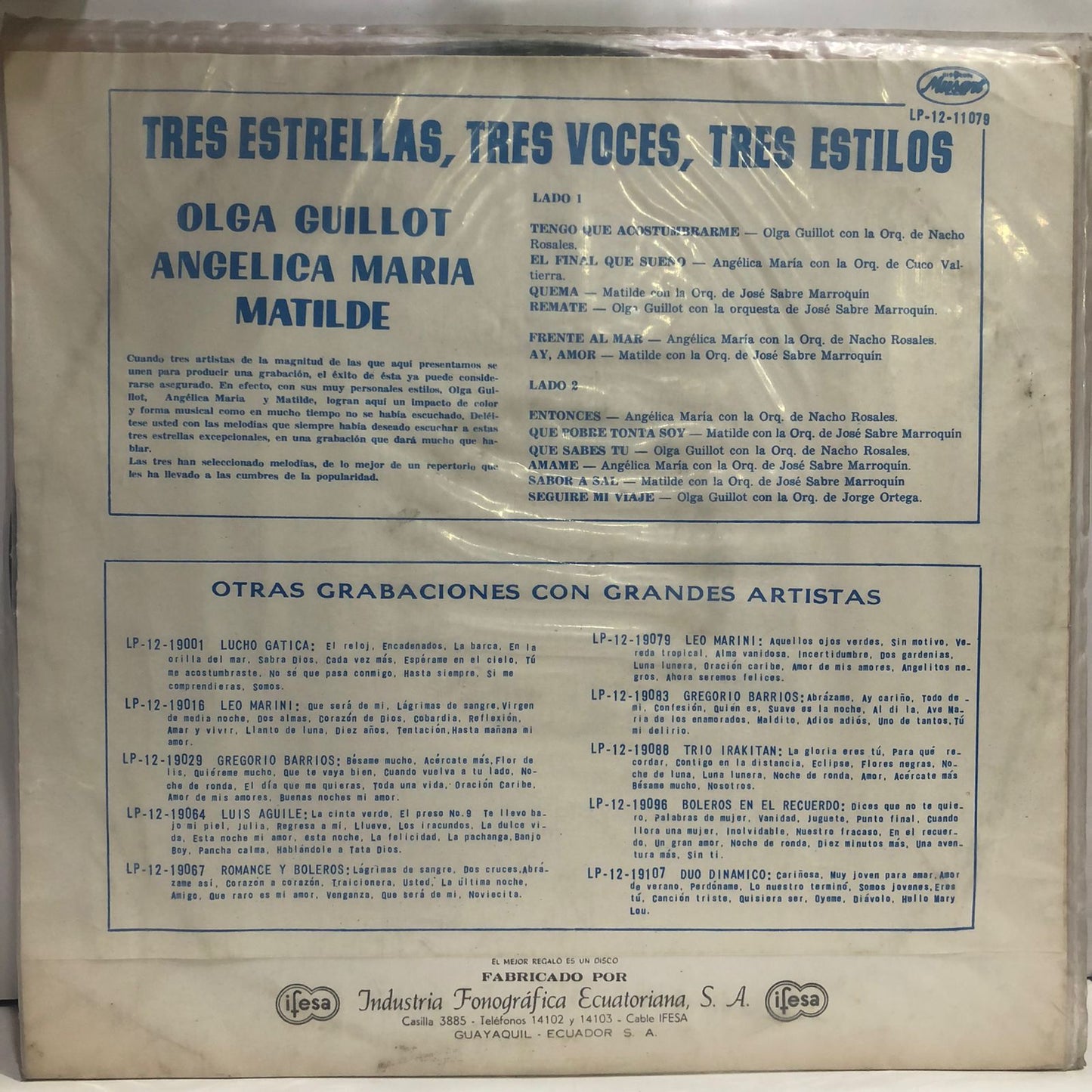 3 ESTRELLAS, 3 VOCES, 3 ESTILOS LP