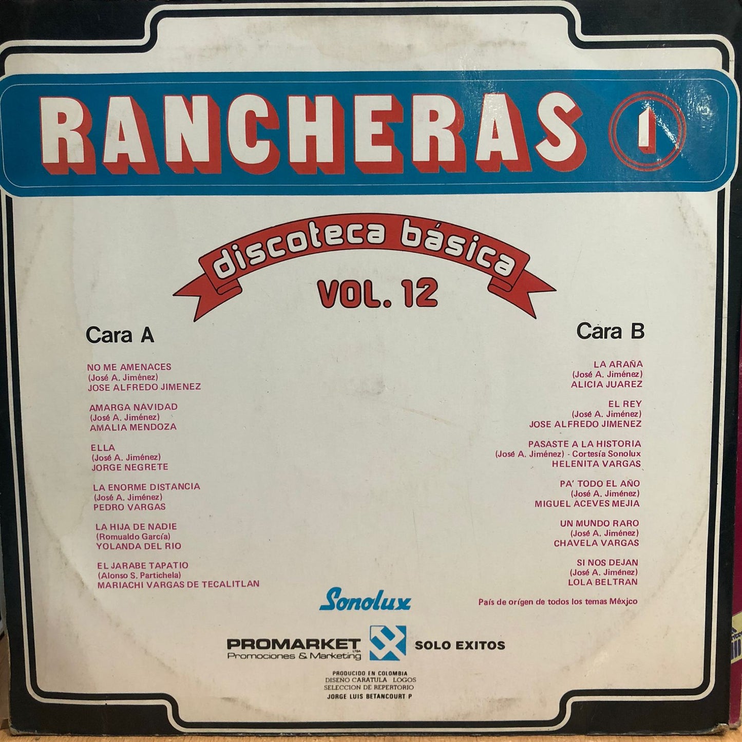 RANCHERAS VOL.12 LP