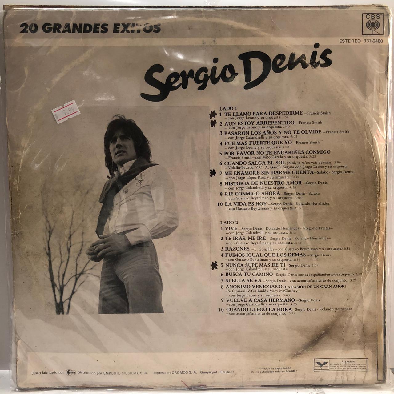 SERGIO DENIS - 20 GRANDES EXITOS LP