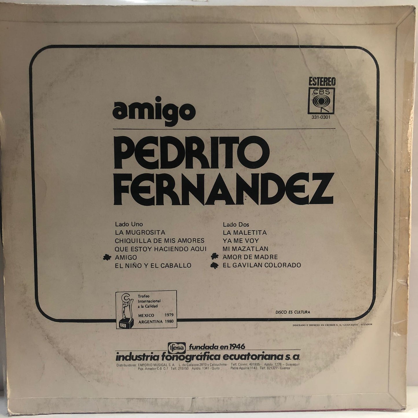 PEDRITO FERNANDEZ - AMIGO LP