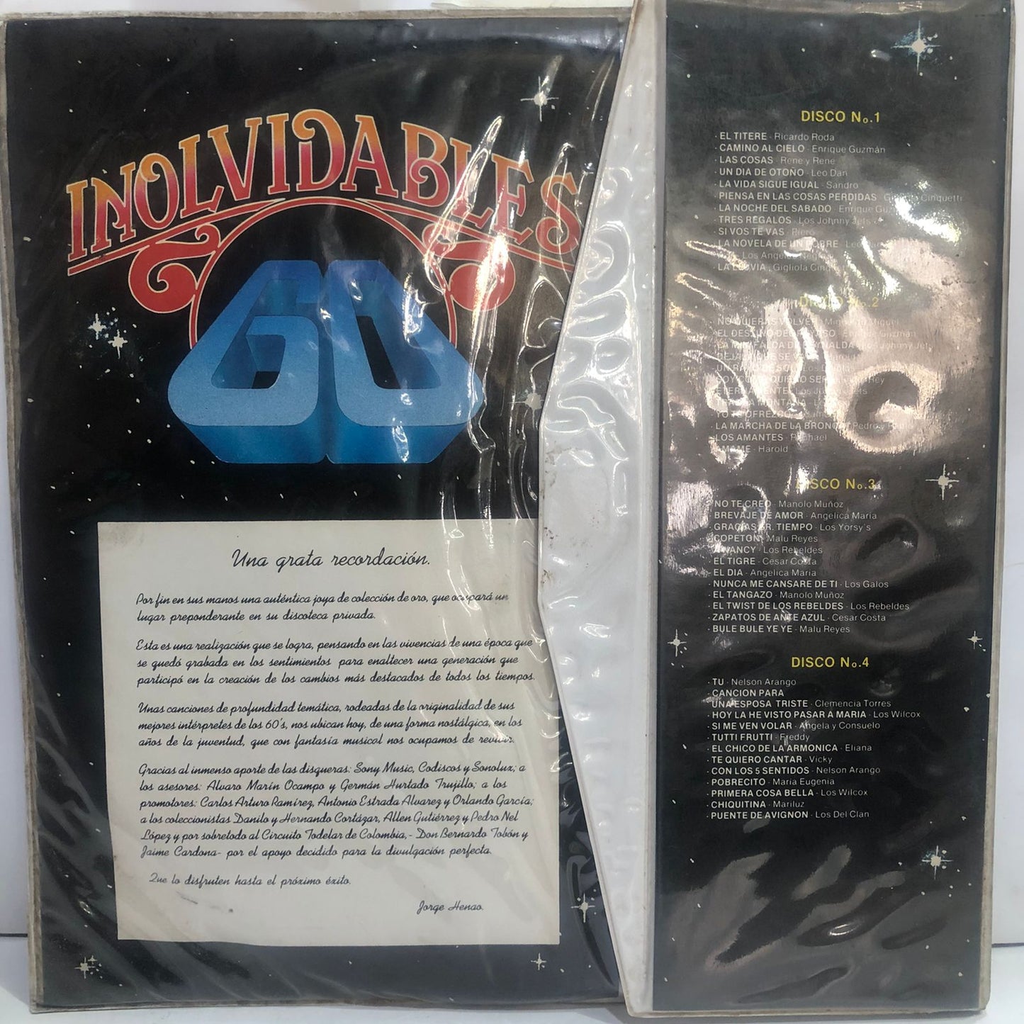 INOLVIDABLES VOLUMEN 1 - COLECCION DE ORO 4 LP´S