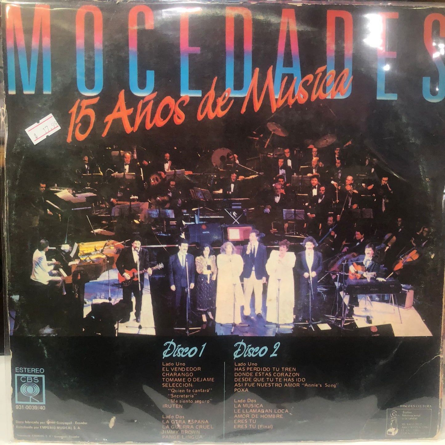 MOCEDADES - 15 AÑOS DE MUSICA 2 LPS