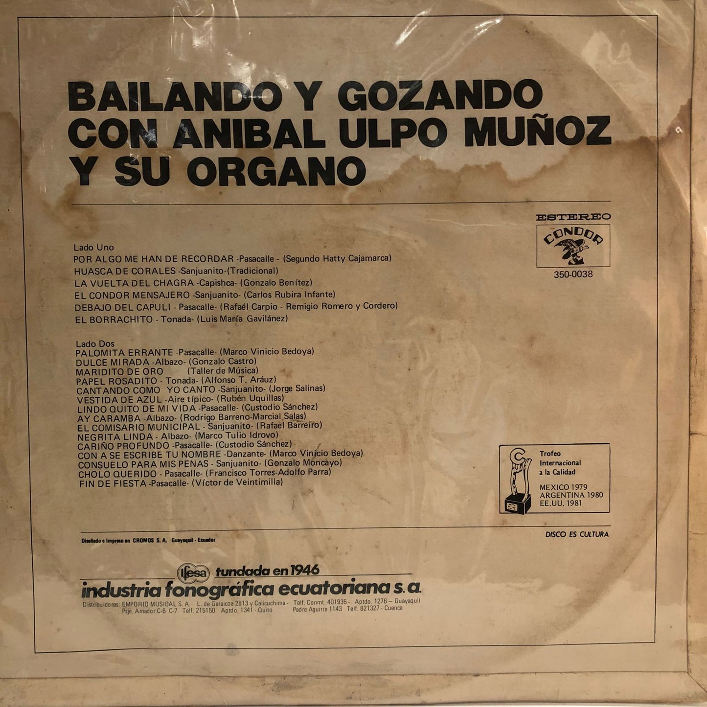 ANIBAL ULPO MUÑOZ - BAILANDO Y GOZANDO LP