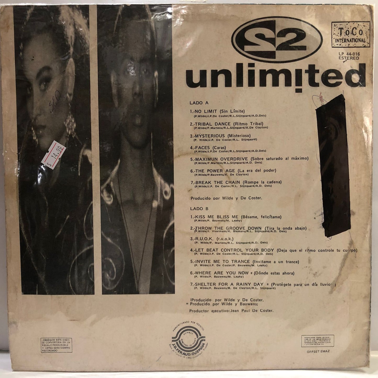 2 UNLIMITED - NO LIMITS LP