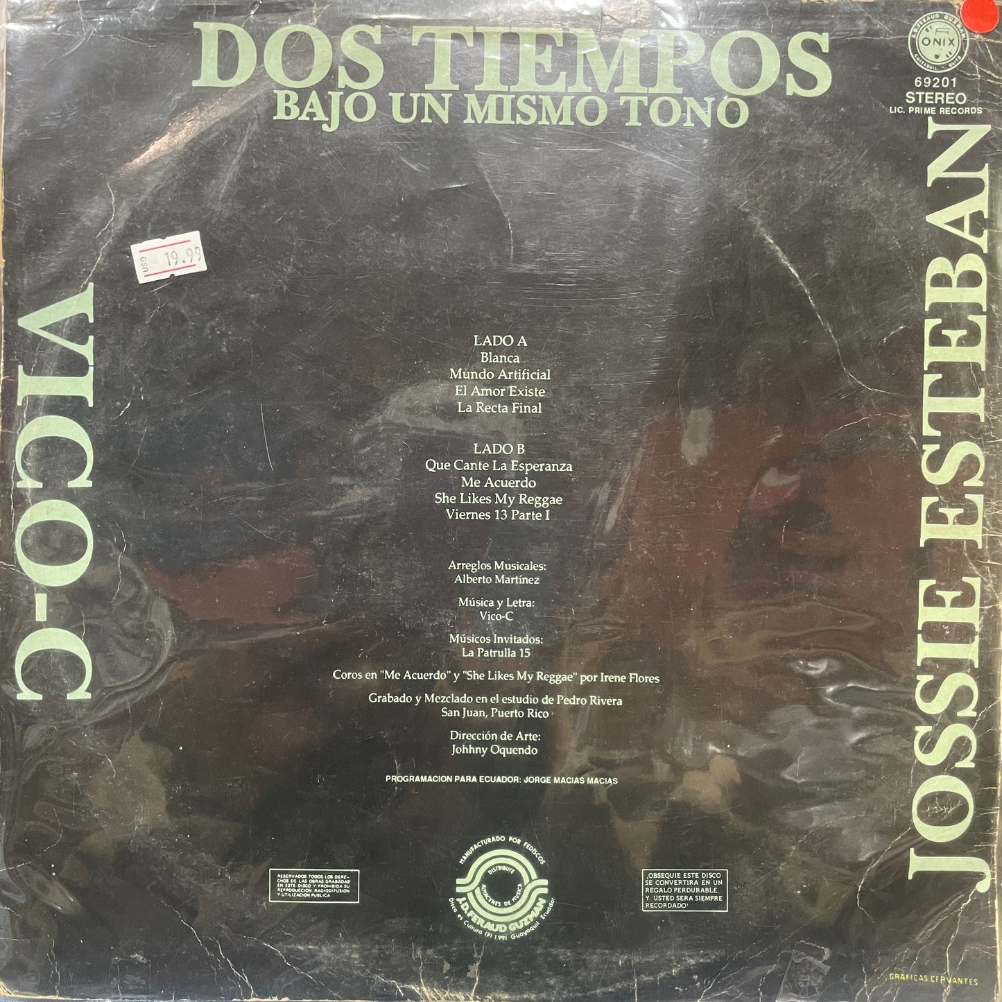 JOSSIE ESTEBAN Y VICO C - DOS TIEMPOS BAJO UN MISMO TONO LP