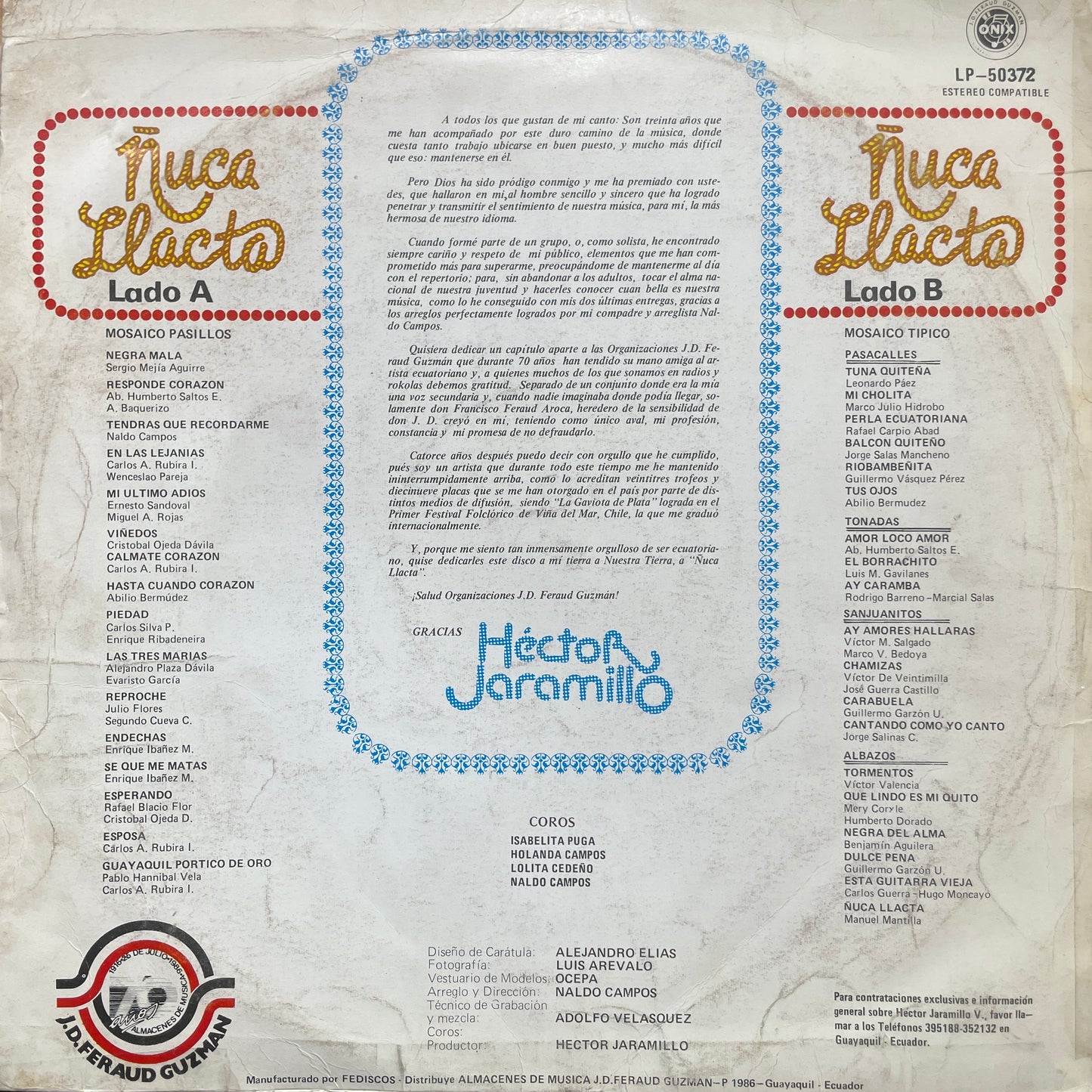 HECTOR JARAMILLO - ÑUCA LLACTA LP