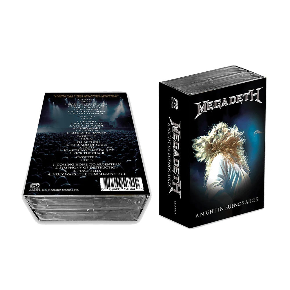 MEGADETH - A NIGHT IN BUENOS AIRES 2CASSETTES (NUEVO)
