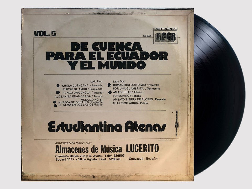 ESTUDIANTINA ATENAS - DE CUENCA PARA EL ECUADOR Y EL MUNDO VOL.5 / LP