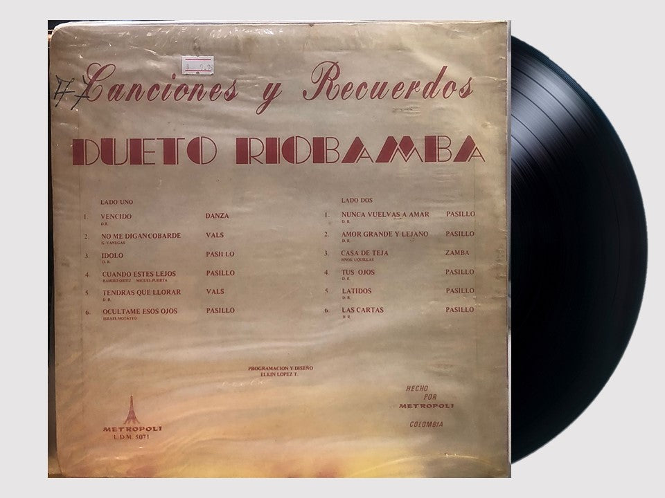 DUETO RIOBAMBA - CANCIONES Y RECUERDOS LP