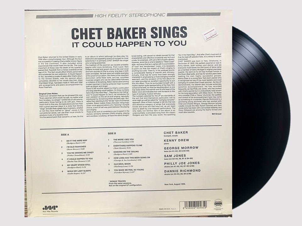 CHET BAKER - IT COULD HAPPEN TO YOU LP