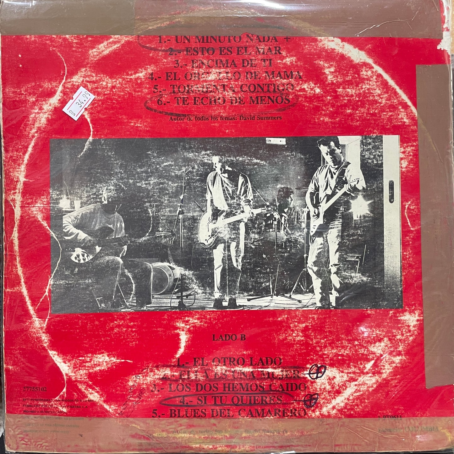 HOMBRES G - HISTORIA DEL BIKINI LP (DE EPOCA)