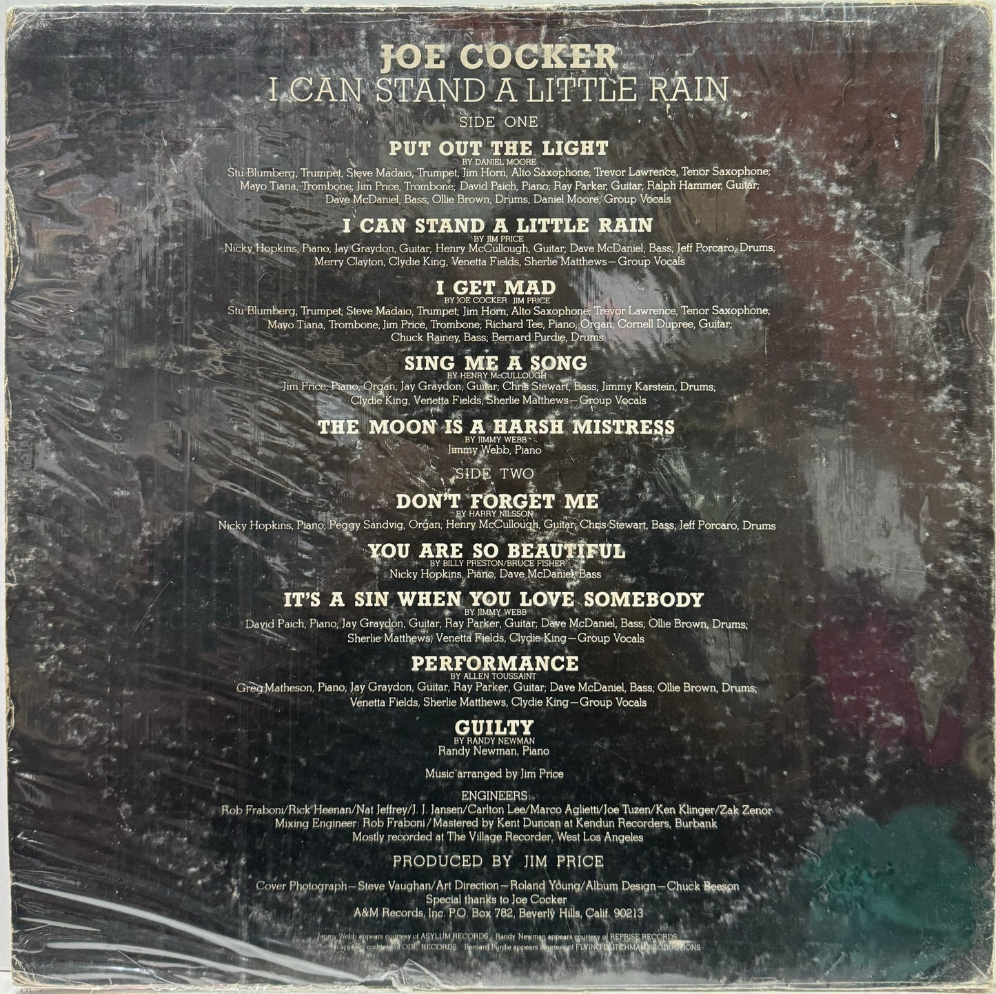 JOE COCKER - I CAN STAND A LITTLE RAIN LP