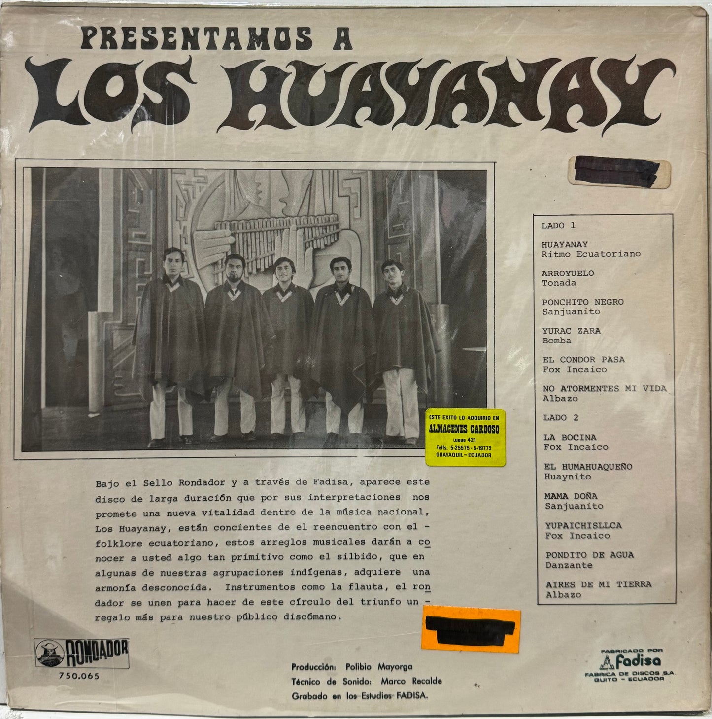 LOS HUAYANAY - PRESENTAMOS A LP