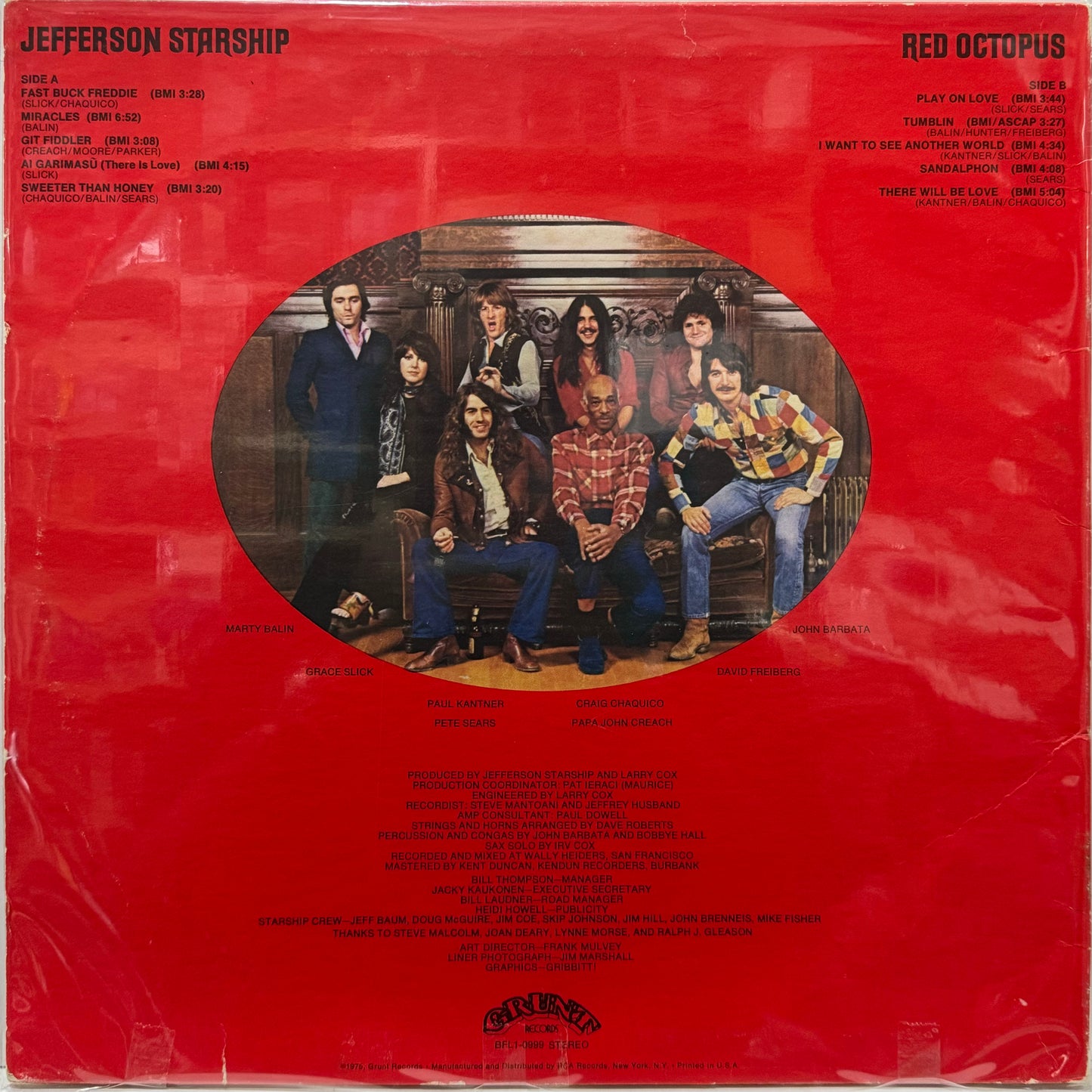 JEFFERSON STARSHIP - RED OCTOPUS LP