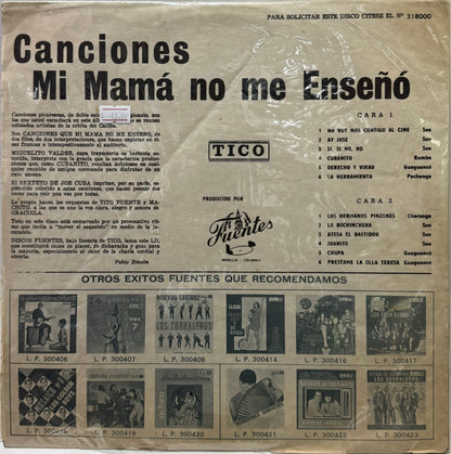 JOSE CUBA MIGUELITO VALDES TITO PUENE GRACIELA MACHITO - CANCIONES MI MAMA NO ME ENSEÑO  LP