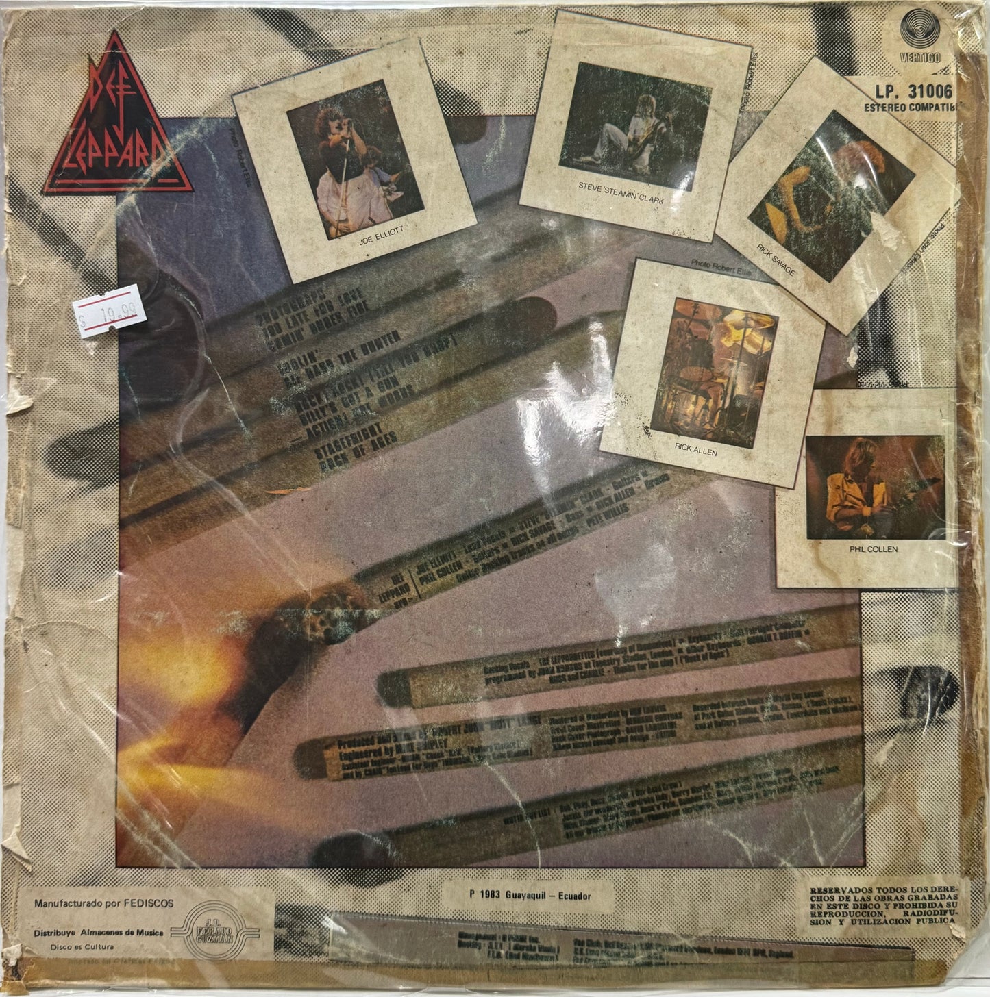 DEF LEPPARD - PYROMANIA LP (DE EPOCA)