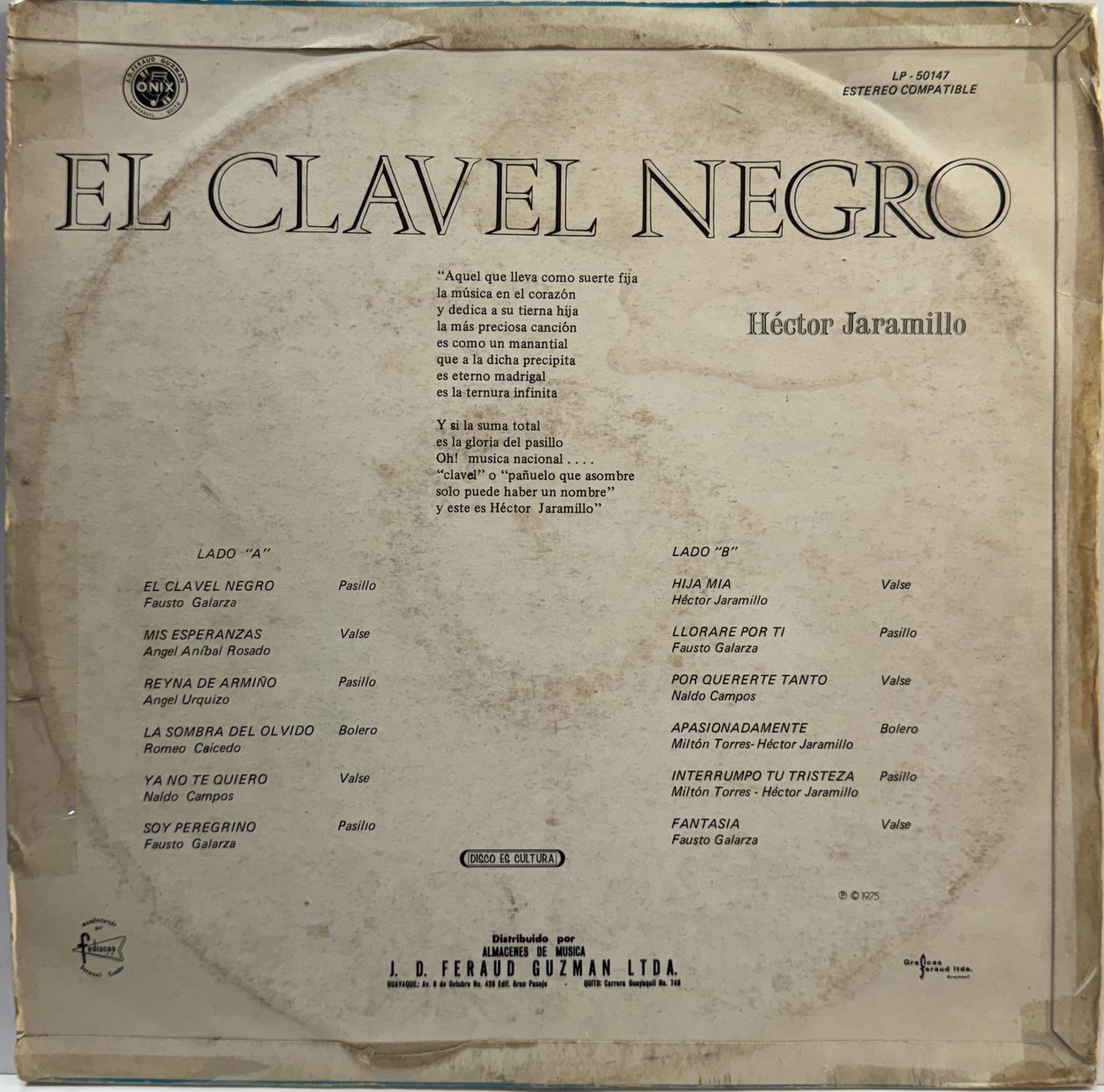 HECTOR JARAMILLO - EL CLAVEL NEGRO LP