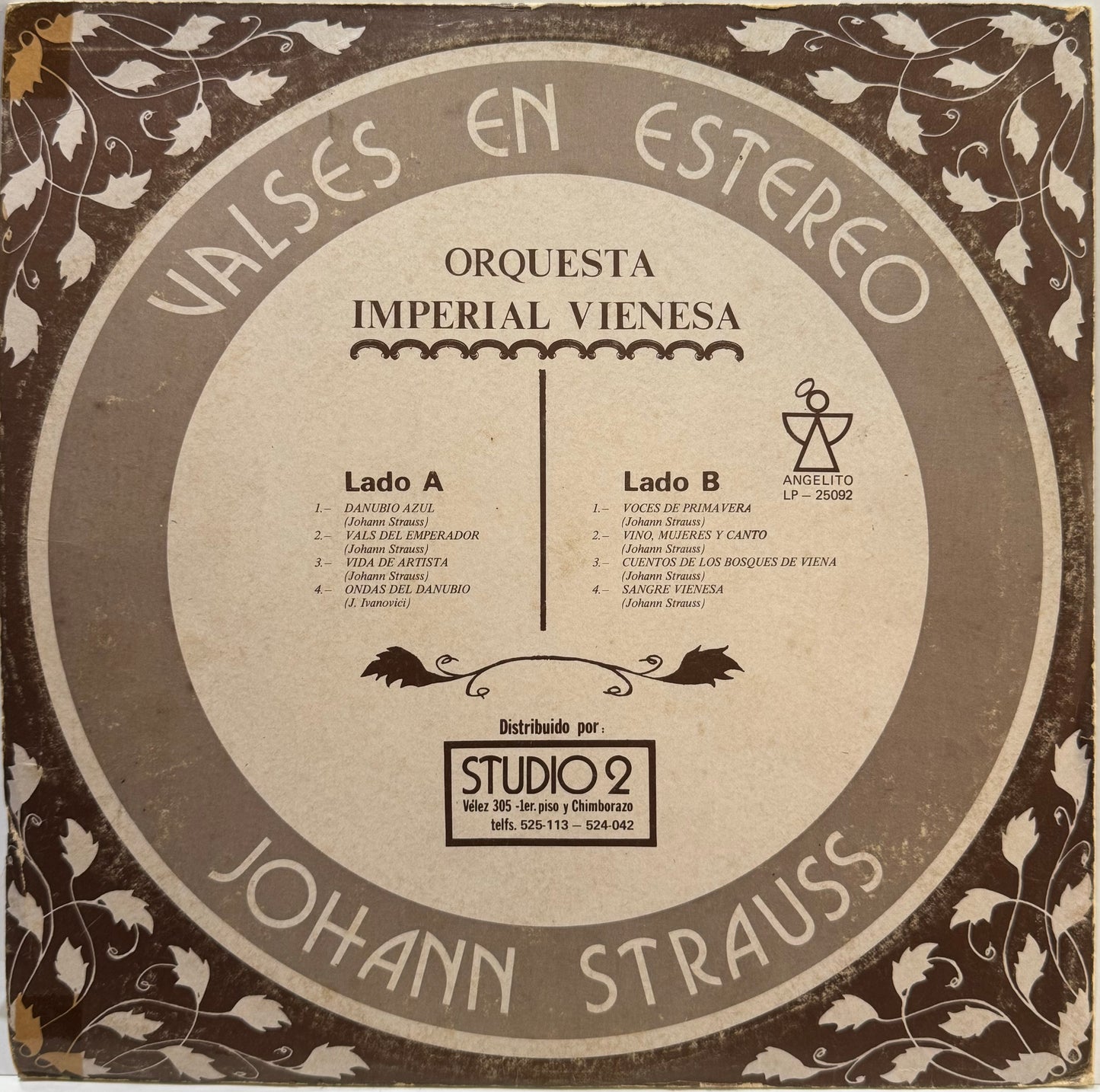 JOHANN STRAUSS - VALSES EN ESTEREO LP