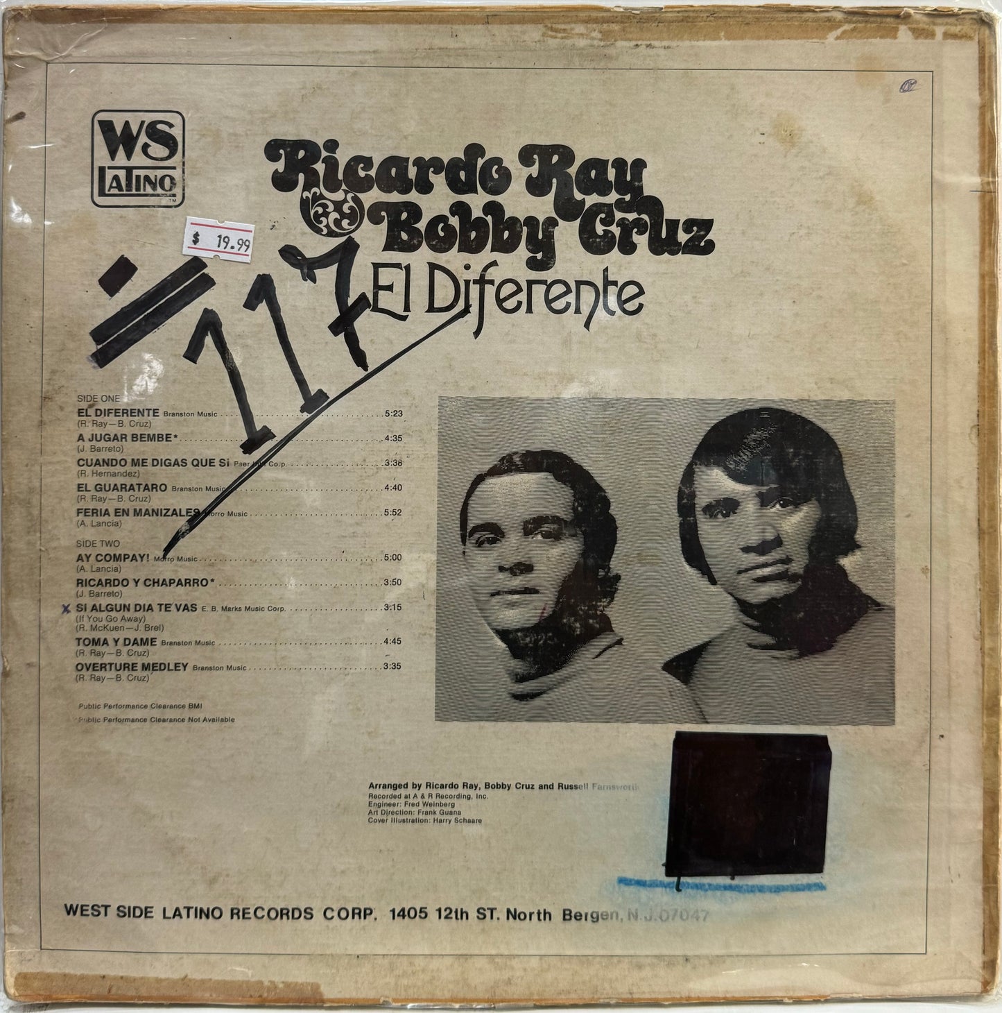 RICHIE RAY & BOBBY CRUZ - EL DIFERENTE LP