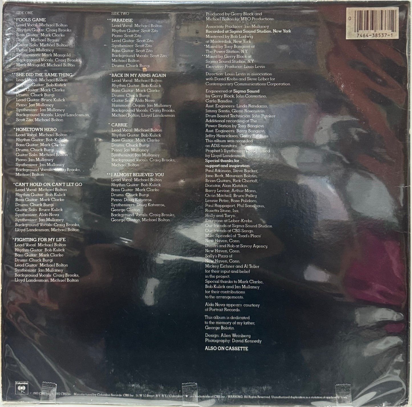 MICHAEL BOLTON - MICHAEL BOLTON LP