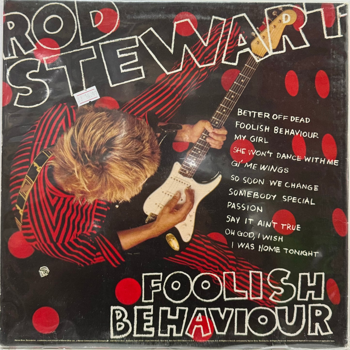 ROD STEWART - FOOLISH BEHAVIOUR LP