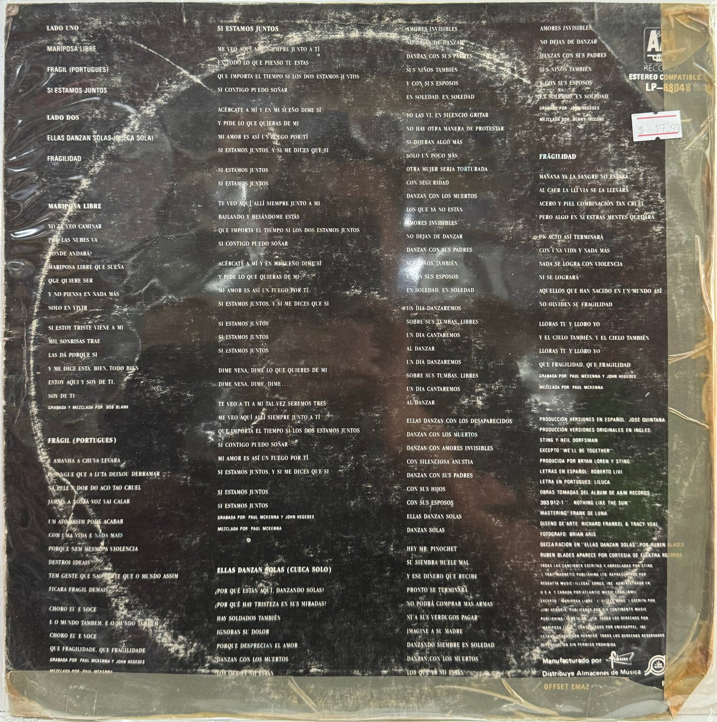 STING - NADA COMO EL SOL LP