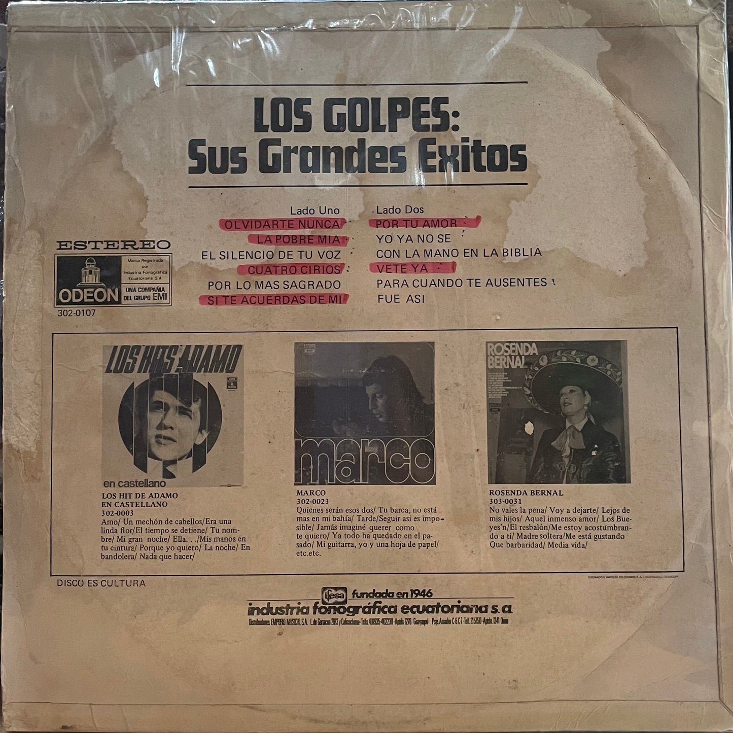 LOS GOLPES - SUS GRANDES EXITOS LP
